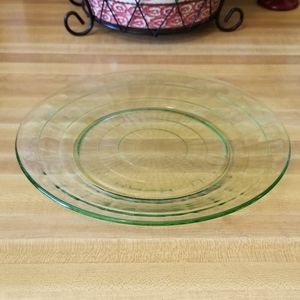 Vintage Dining - Uranium Glass Plate Vintage Dining - Uranium Glass Plate